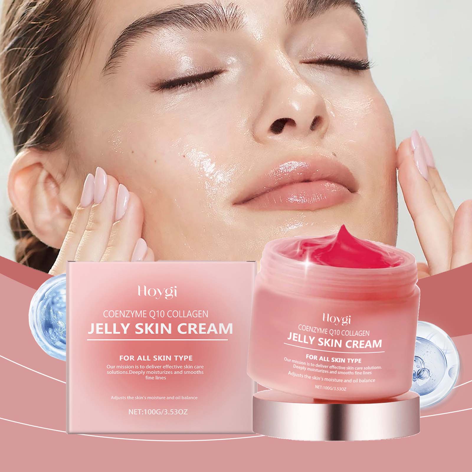 Coenzyme Q10 Cream - Collagen Jelly Cream Deeply Moisturizing Smooth